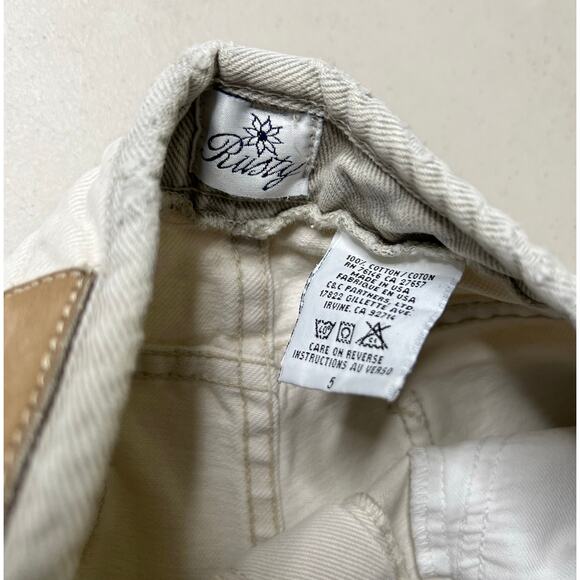 Y2K Rusty Womens Shorts Size 5  White/Cream Vintage Denim USA - 90’s - summer - Picture 7 of 10